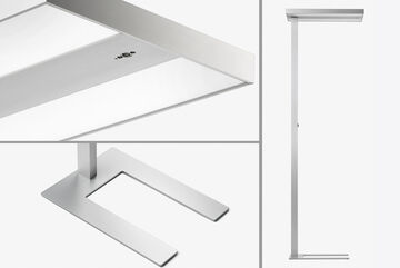 ECO E Luminaire for 2 workplaces, Stand tube square Design with connector type Schuko Picture